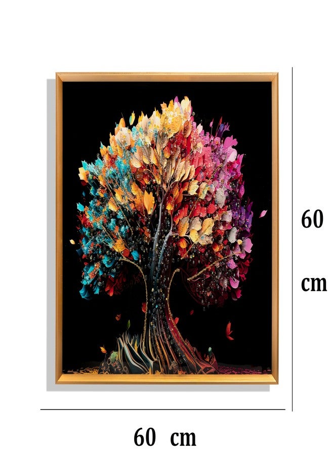 جيكرينا لوحة فنية ماسية على شكل شجرة الحياة من جيكرينا، مجموعات الرسم الماسي للكبار، رسم شجرة فنية بالأرقام للكبار، ترفيه منزلي، ديكور حائط، ماسات دائرية، مقاسات النمط - Image 2